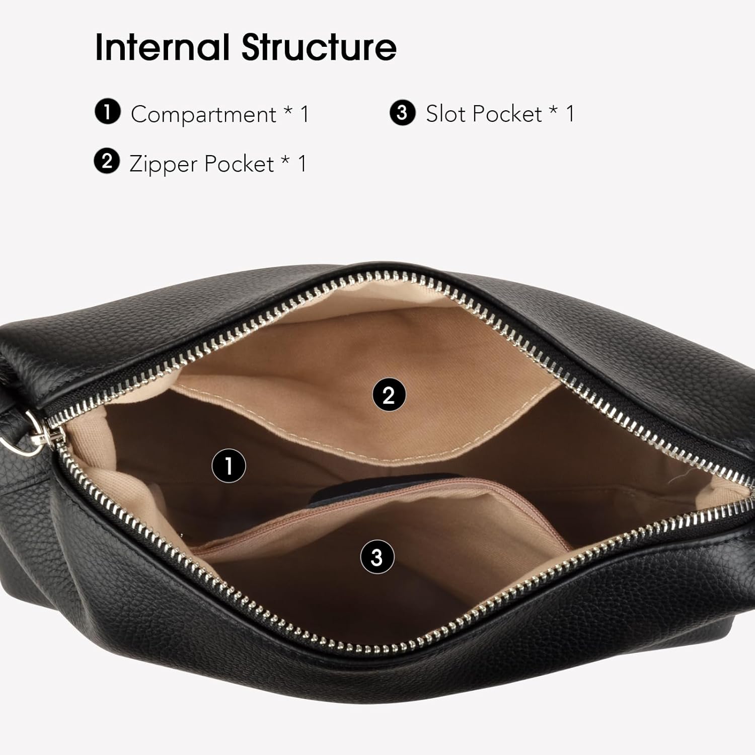 Premium Full-Grained Leather Crossbody Bags for Women, Slouchy Shoulder Bag with Adjustable Strap and Tote Handbag - Image 6