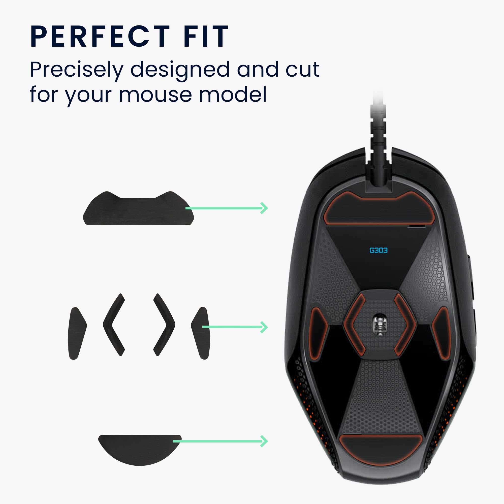 IT-Services Irro Set di 2 piedini per mouse adatti per Logitech MX Master 3, con 2 tamponi per la pulizia