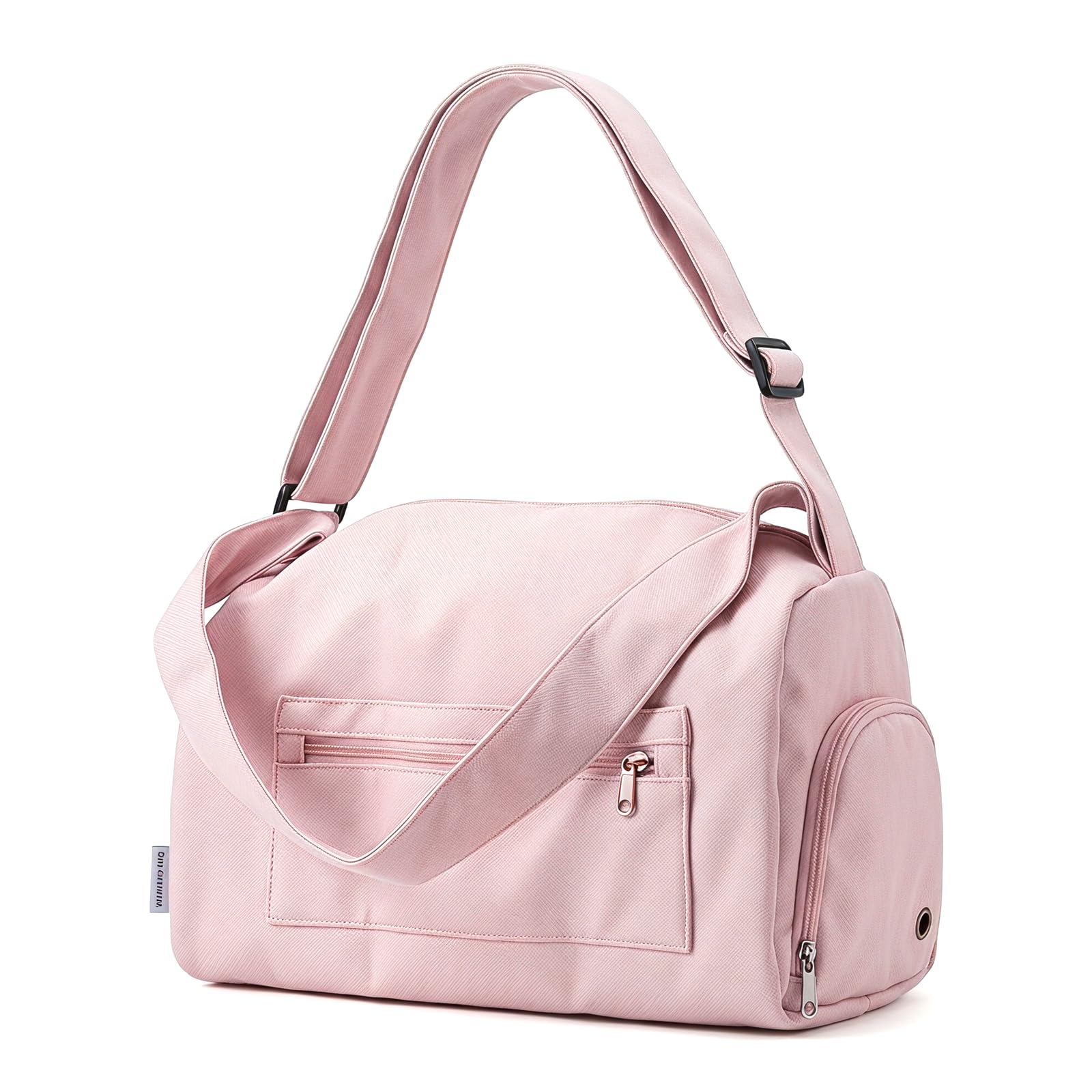 Borsa Da Palestra Donna Impermeabile Con Scomparto Scarpe - Borsone Sportivo In Nylon 40x22x22cm Per Fitness, Nuoto, Viaggio E Weekend (Rosa)