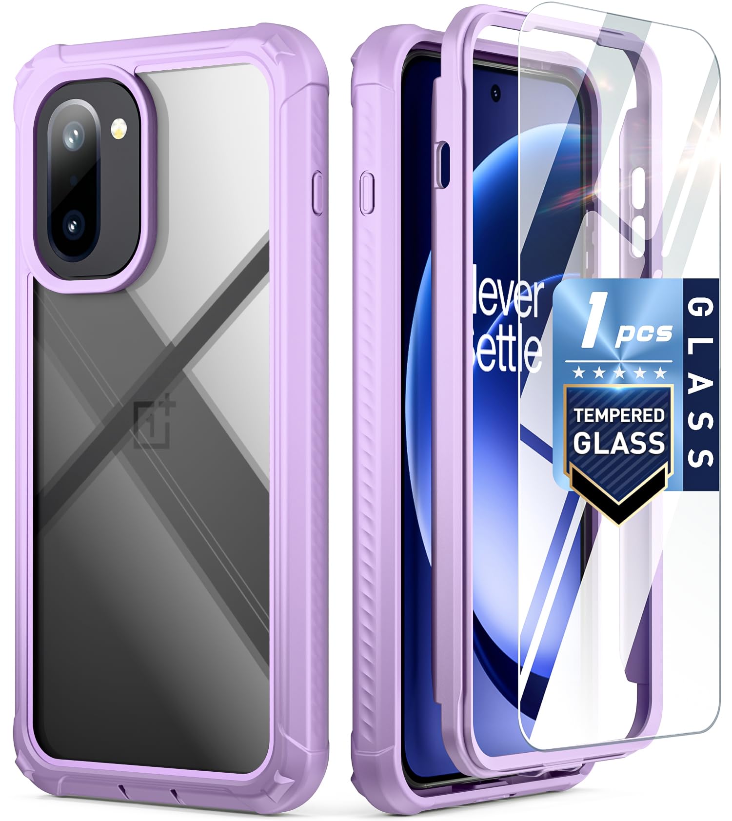 Coque OnePlus 15R 5G intégrale rigide avec protège écran violet - 8