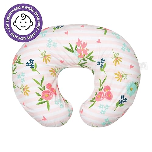 Miniatura 4 de Boppy Almohada y posicionador original de enfermería rayas florales rosas tela de mezcla de algodón con todo el mundo moda