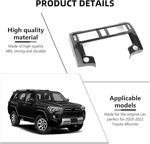 Miniatura 3 de RAZPOY Cubierta de panel de navegación para 4Runner 2020+, cubierta de consola central, cubierta de tablero GPS, compatible con accesorios