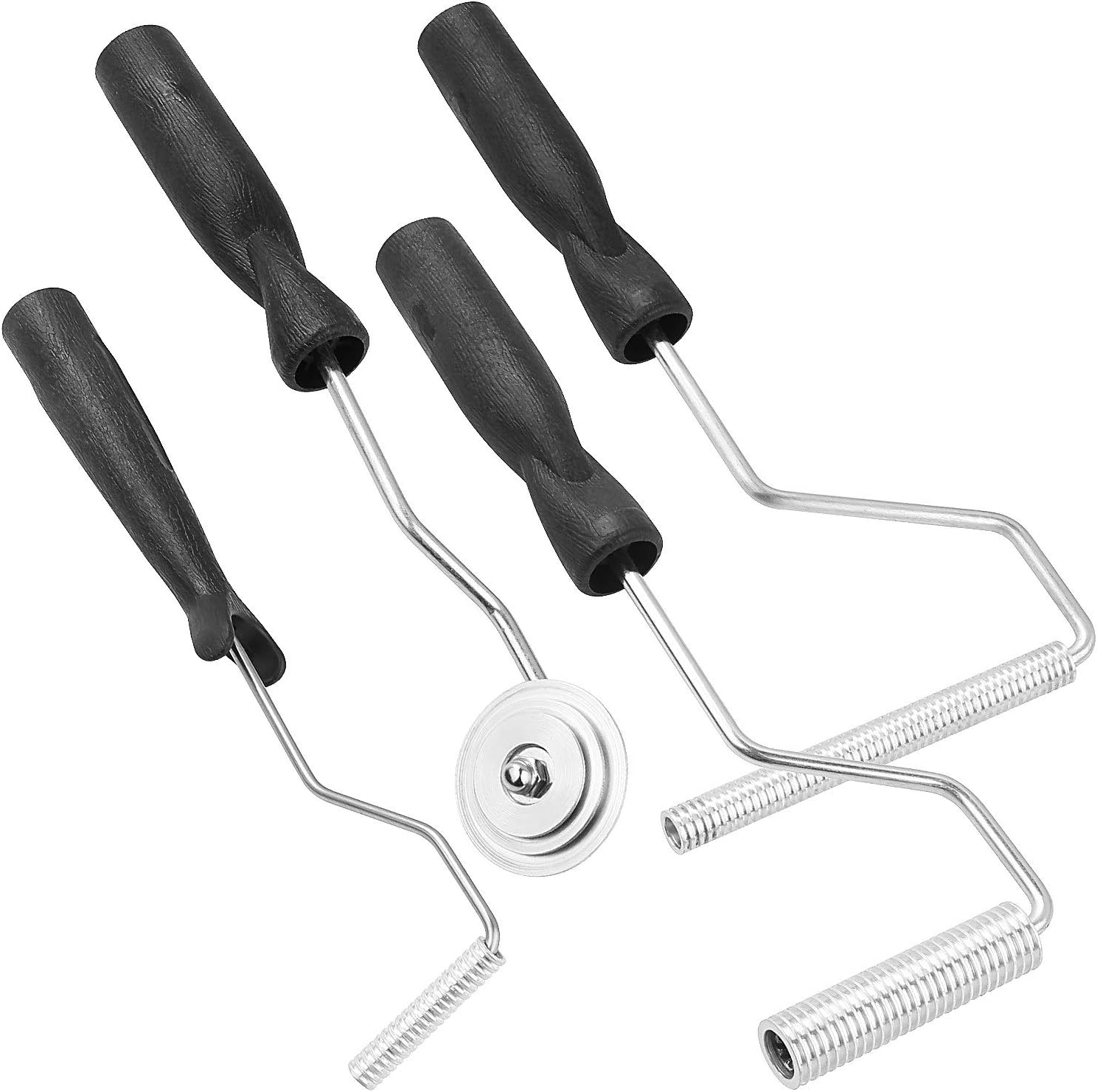 STARVAST Fiberglass Roller Set of 4, Fiberglass Resin Laminating Bubble Roller Kit Bubble Buster Roller Tool for Mold Resin Composite Fiberglass Resin