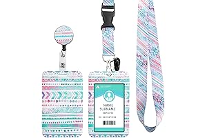 ID Badge Holder with Lanyard for Women and Girls