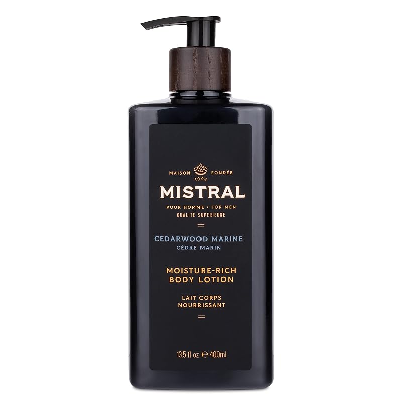Loção corporal masculina Mistral Cedarwood Marine, 400 mL