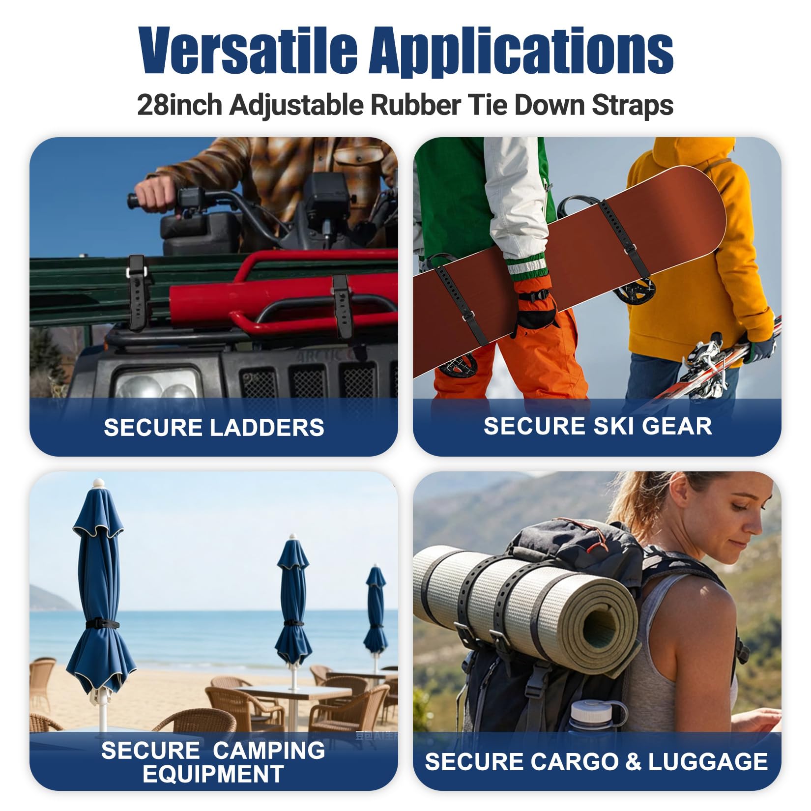 Heavy Duty Silicone Straps - Fast & Secure -2