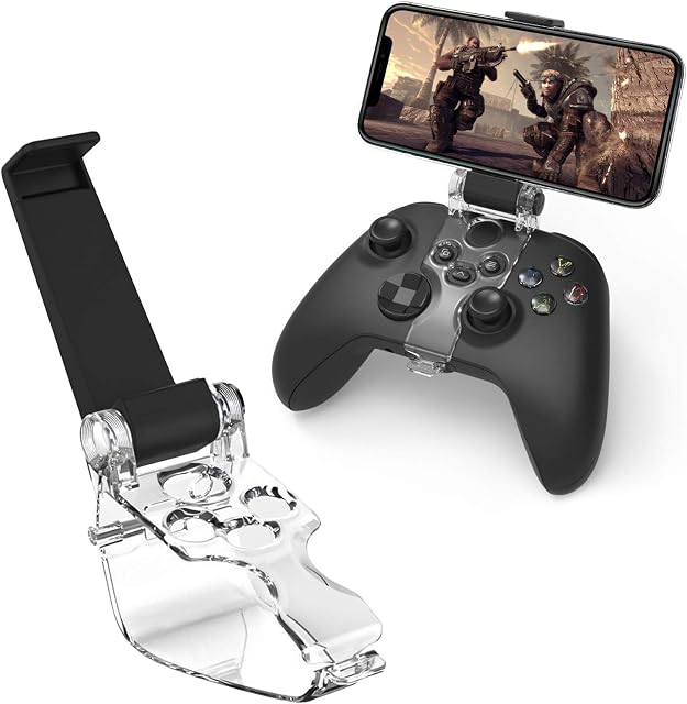 Newseego for Xbox Series S/X Controller Mobile Phone Holder, Foldable Mobile Phone Holder for Controller Phone Mount Clip Portable Game Smartphone Holder for Xbox Series S/X