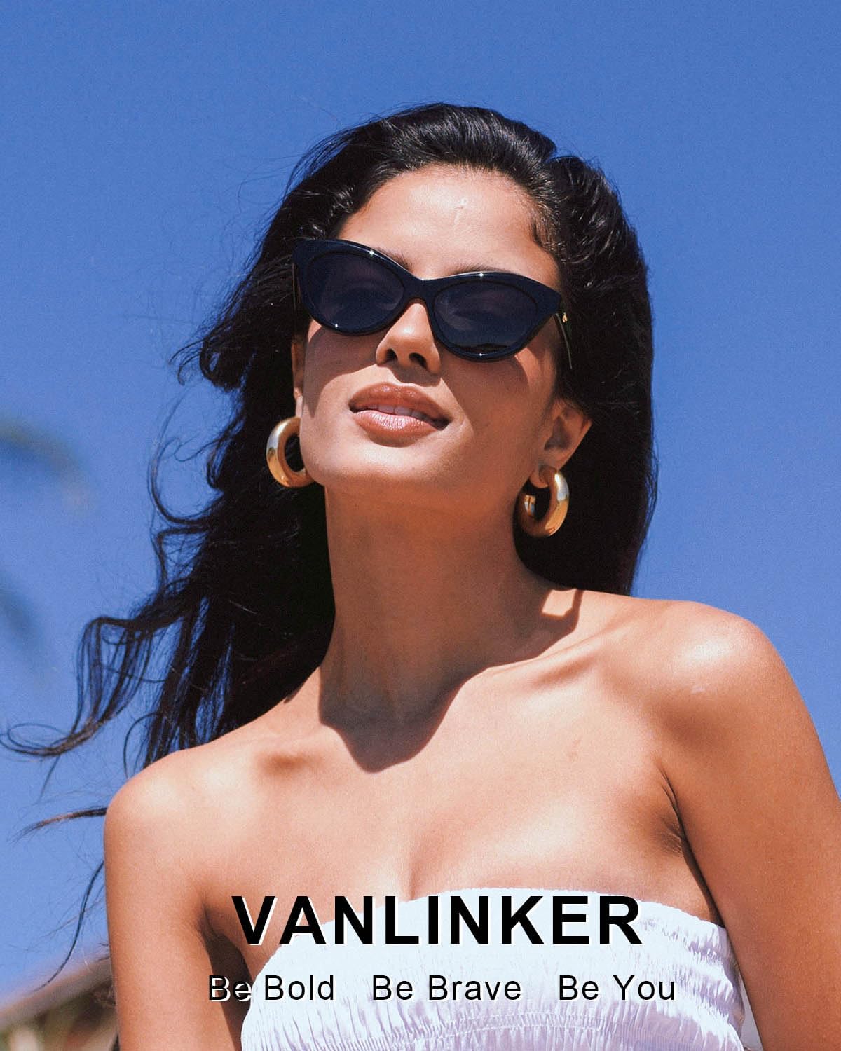 VANLINKER Retro Cat Eye Sunglasses for Women Polarized Vintage Cateye Shades VL9845 - Image 2