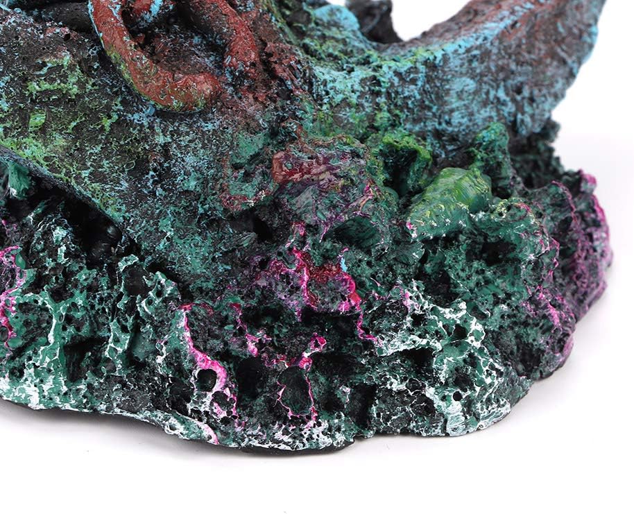 TOPINCN Aquarium Ornament, Creative Anchor Resin Anchor Aquarium Décor Aquarium Decoration Resin Shipwreck Aquarium Fish Ornaments Accessories