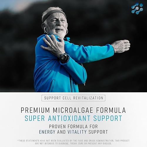 Miniatura 4 de Suplementos de células madre de 500 mg (120 cápsulas) Natural Anti-Envejecimiento y Longevidad Apoyo con Espirulina y Clorella, Impulsa la
