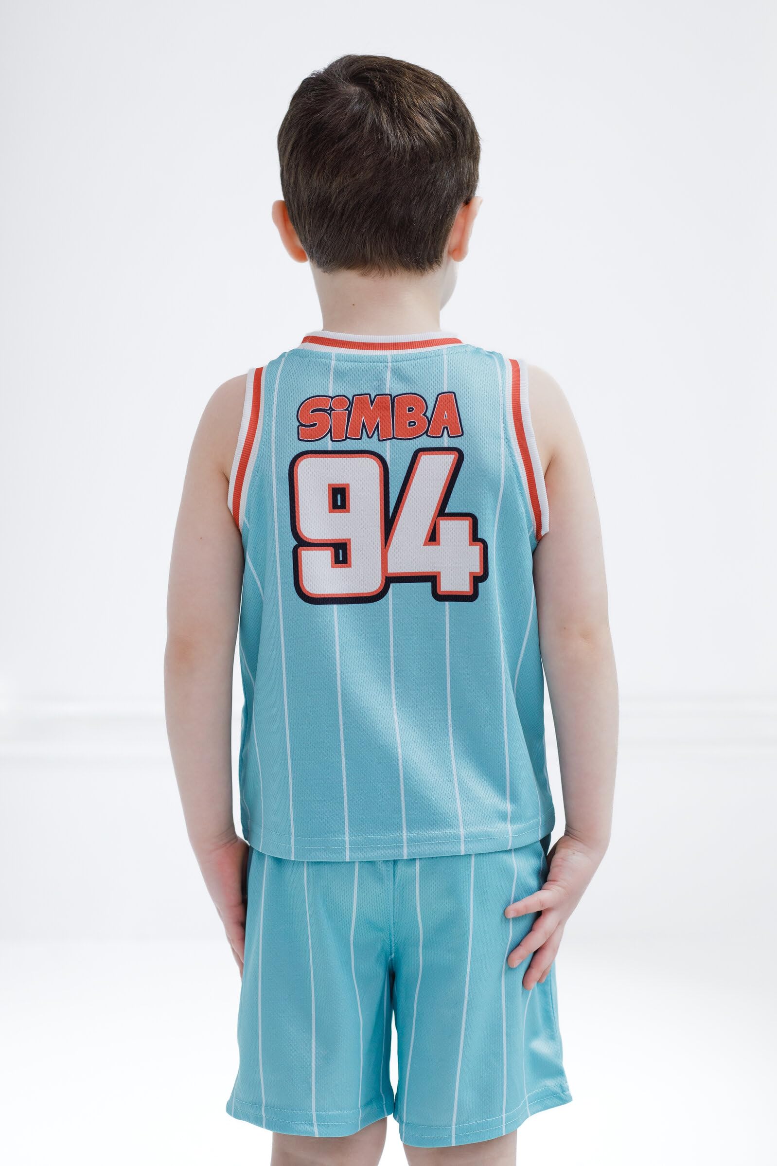 Disney Completo da basket e pantaloncini da bambino, abbigliamento atletico per bambini piccoli e grandi (2T-10/12)