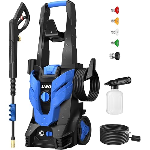 Pressure Washer, Washer with 4 Quick Connect Nozzles, Pressure Cleaning Machine with Foam Cannon for Cars/Fences/Driveways/Patios/Home Cleaning, Pallet of Product