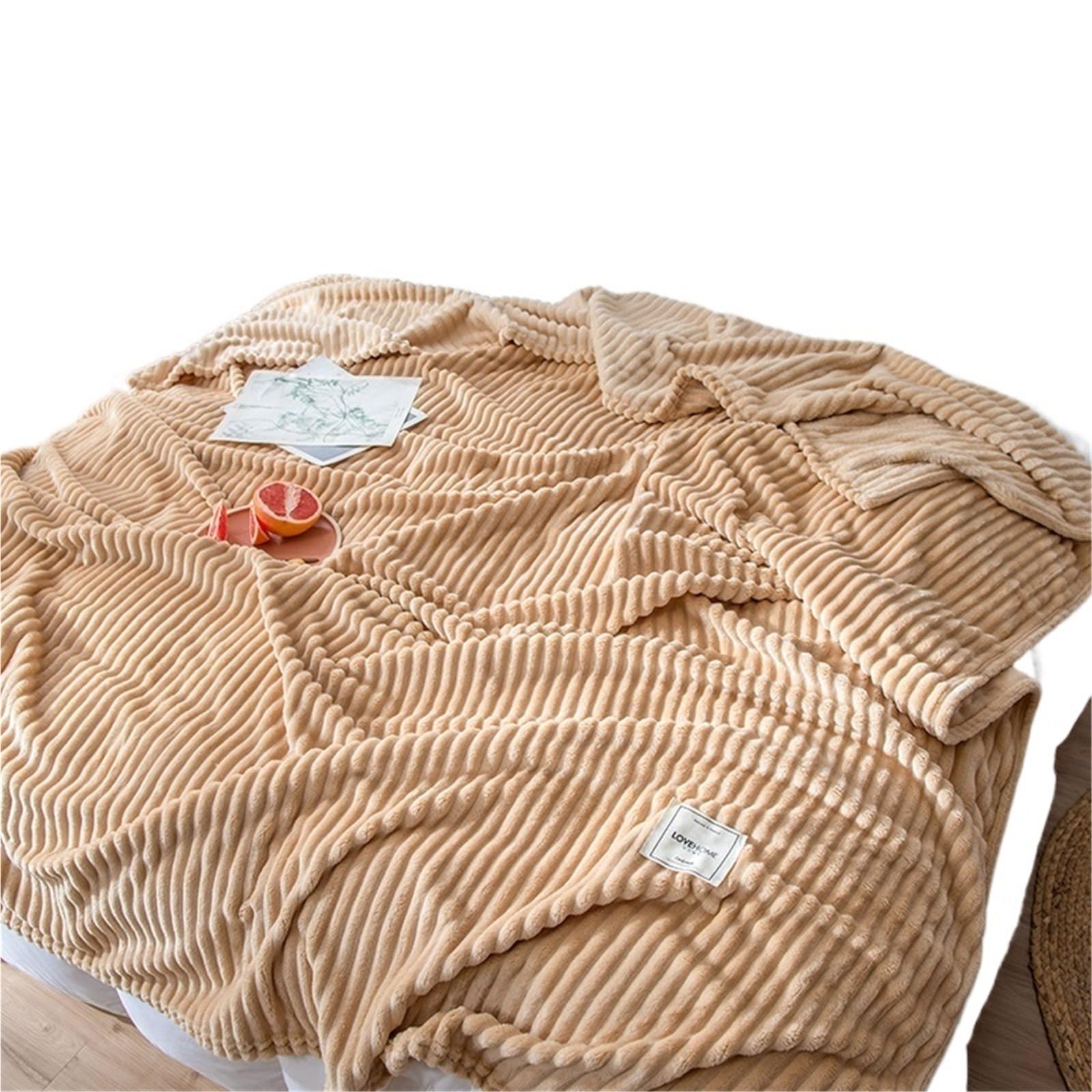 GSJNHY Cooling Blankets Pattern Hugging Blanket Is Suitable For Sofas Beds-blankets Soft And Sweatshirt for summer(Khaki,150X200cm 0.71kg)