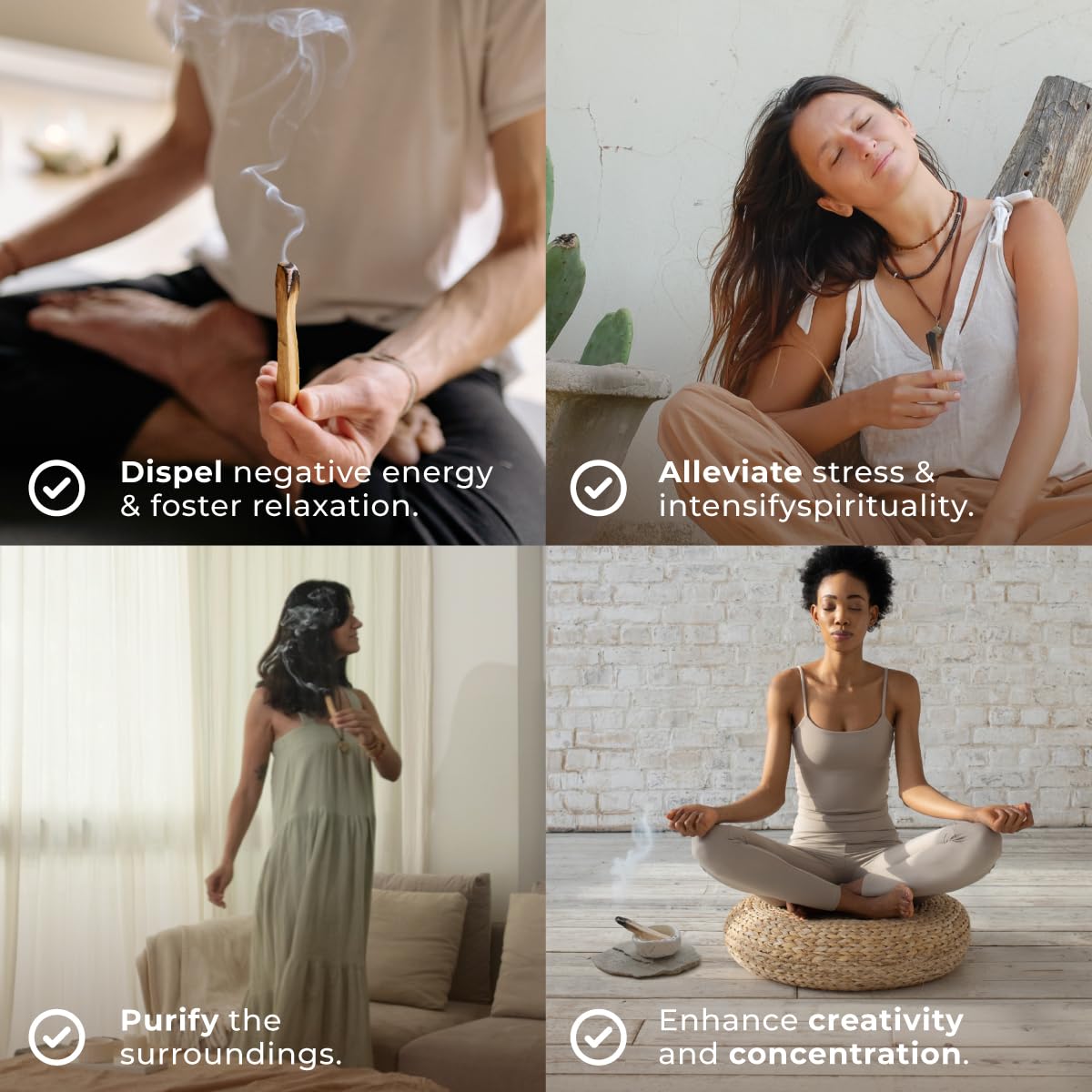 Palo Santo Sticks 20-Pack dal Perù (non Ecuador) per sbavature e meditazione