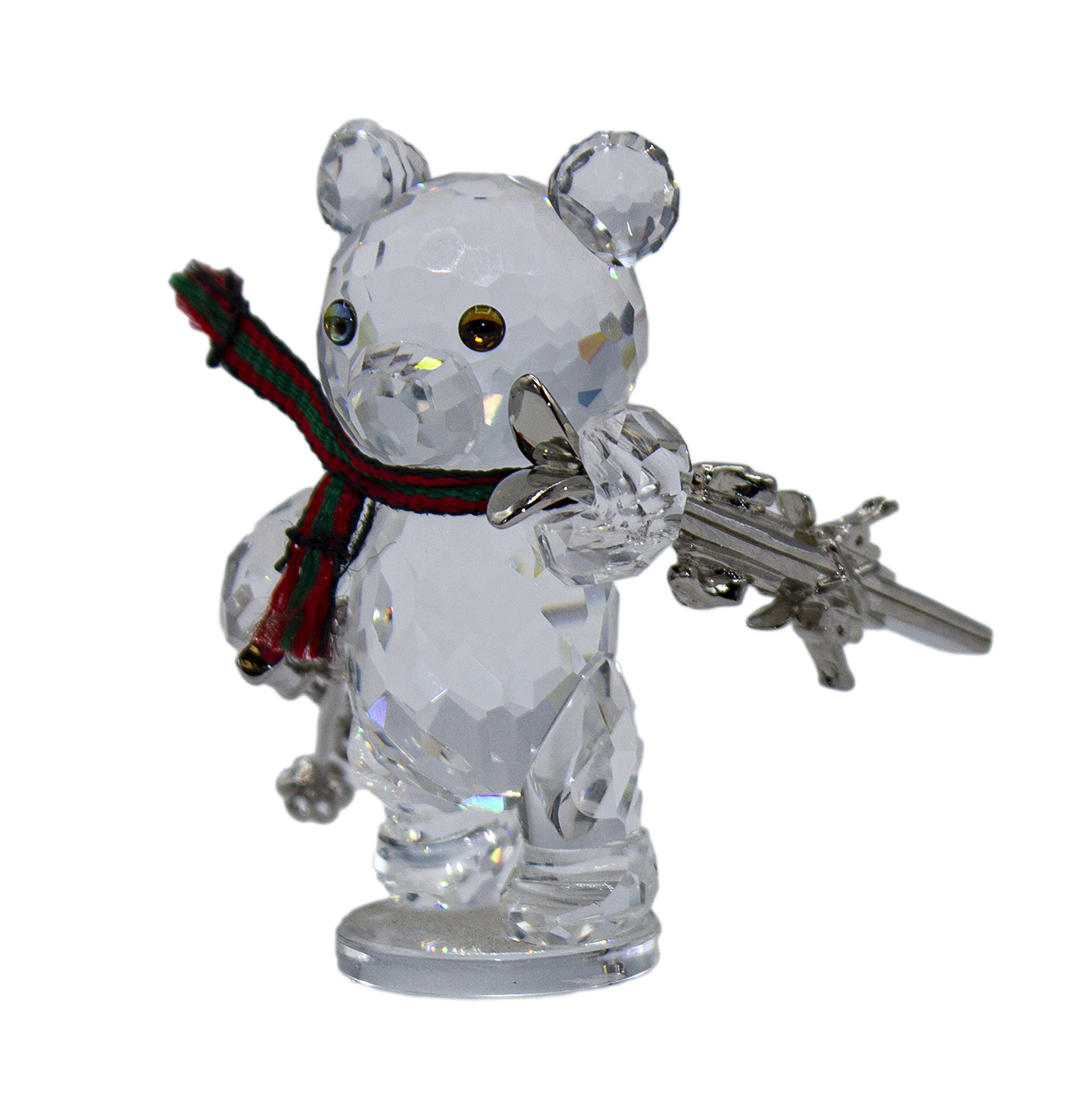 Authentic Swarovski Crystal Figurine: Kris Bear with Skis