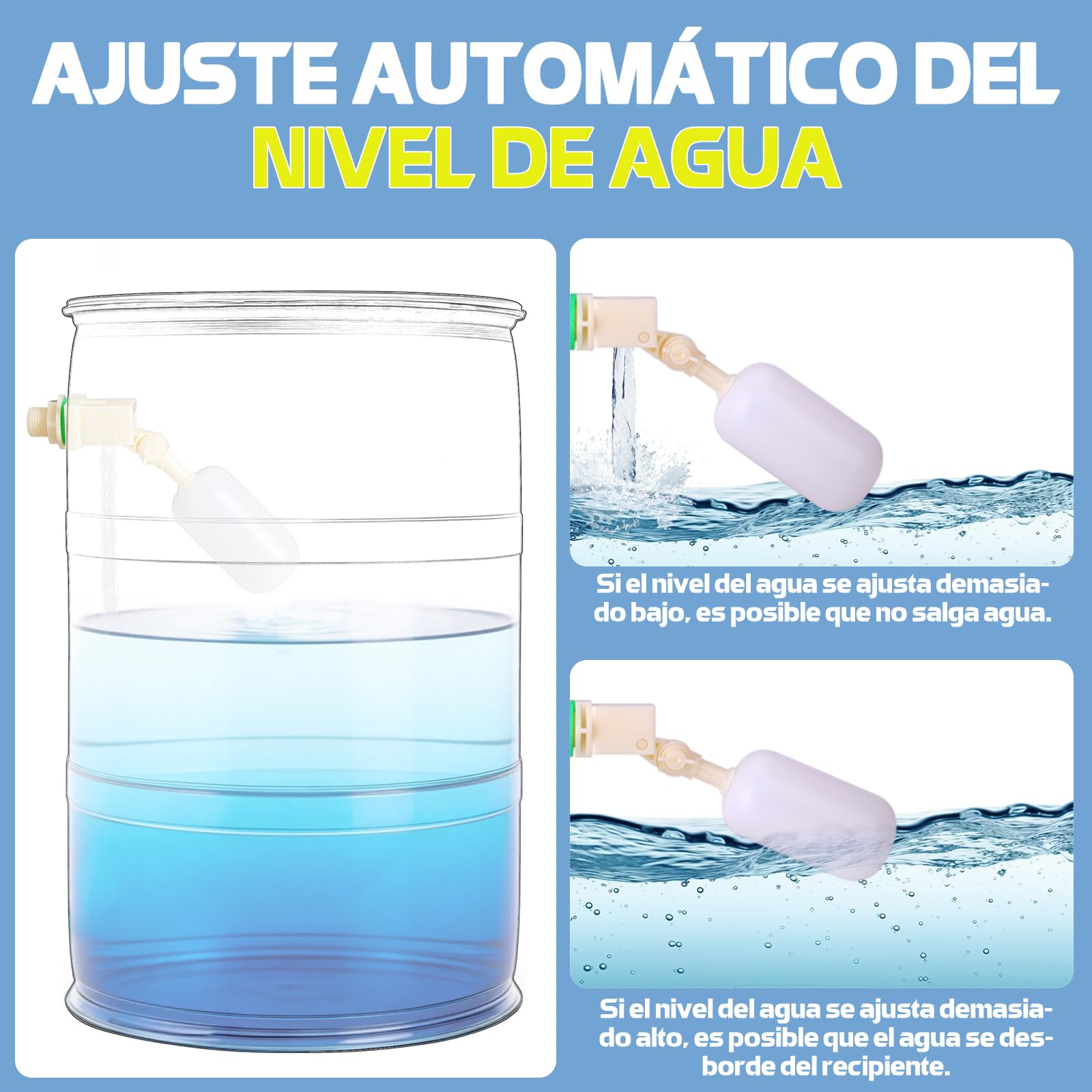 Bebedero AutomáTico para Pollos, Bebedero para Pollos de PVC ccon Piezas en T y Tubo de PVC, Regulador de PresióN para El Agua de AlimentacióN de Aves de Corral