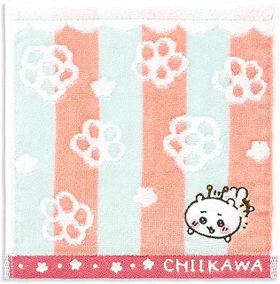 ちいかわ(Chiikawa) 蜂たち タオルハンカチ ピンク ちいかわ フラワー 無撚糸 41-1220065 約20×20cm