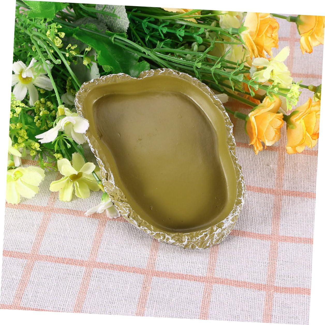 SUPVOX 3pcs Reptile Feeding Bowls Resin Terrarium Feeder Log Water Dish for Tortoise Gecko Tarantula Pet Supplies