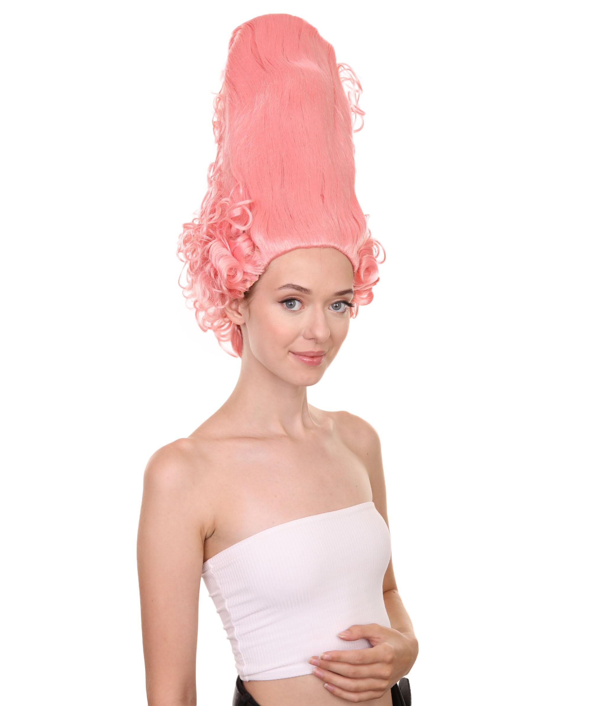 HPO Adult Colonial Pink Beehive Hairstyle Wig, Flame-Retardant Fiber - Image 3