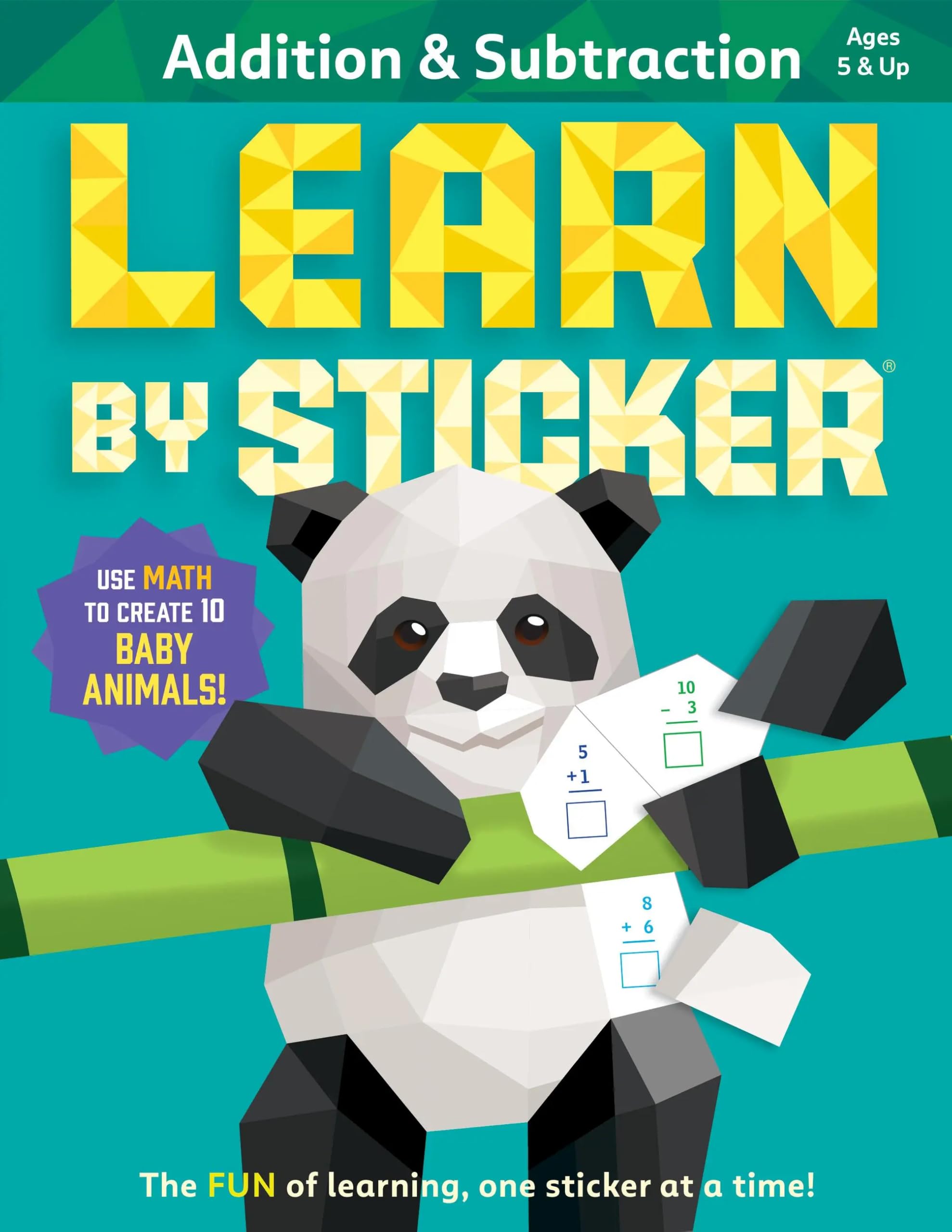 Learn by Sticker Series 6-Book Collection Set - Interactive Learning with Stickers for Early Elementary Skills - Beginning Phonics, More Phonics, Addition and Subtraction, More Addition & Subtraction