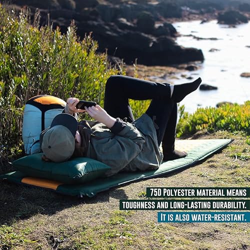 Miniatura 5 de Juego de colchonetas de dormir y almohadas de camping – Colchoneta de dormir ultraligera para camping, mochilero y senderismo – Juego de colchoneta