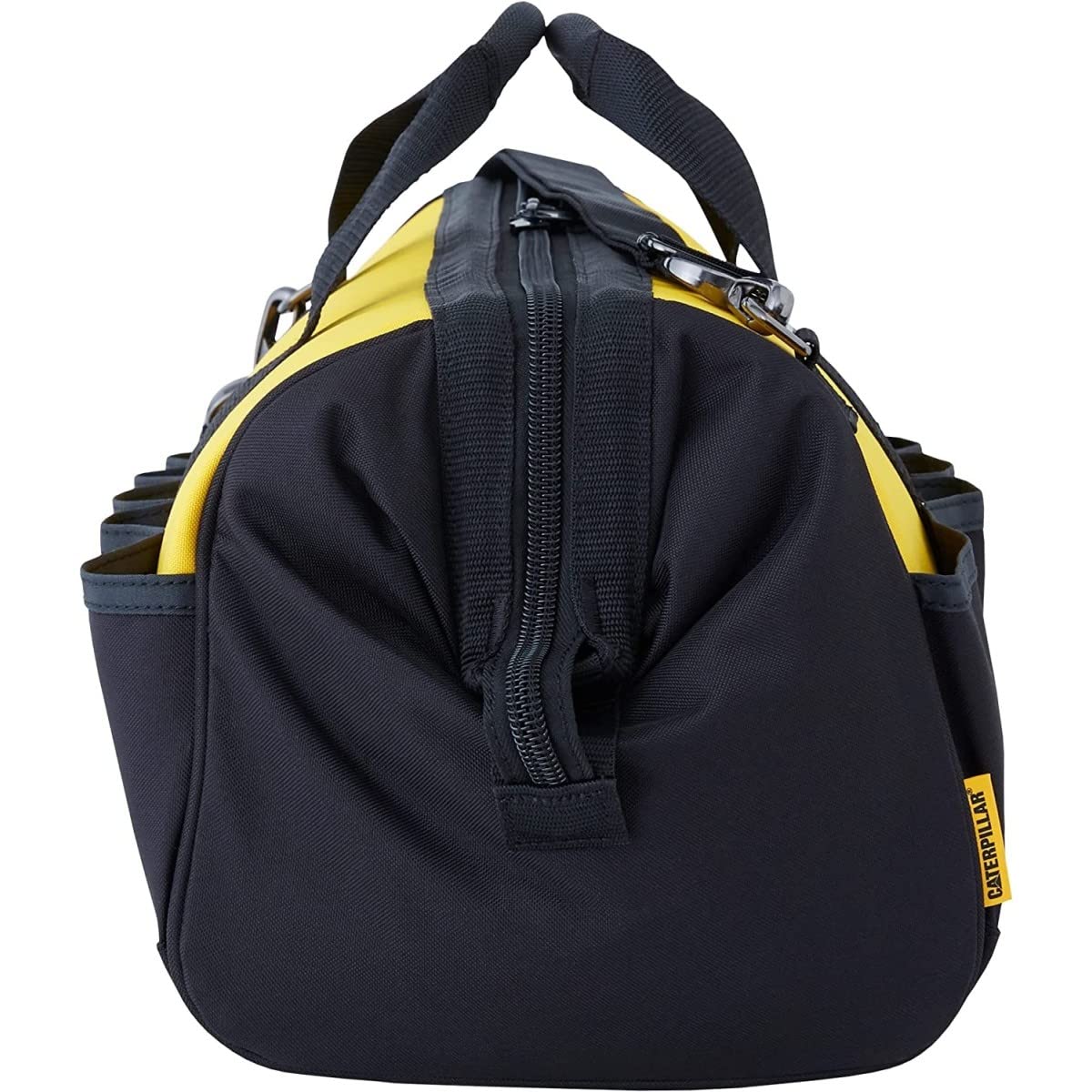 CATERPILLAR - Sac a outils 28L Base PVC Tissu Polyester 600D 10 poches extérieures 10 poches intérieures Léger
