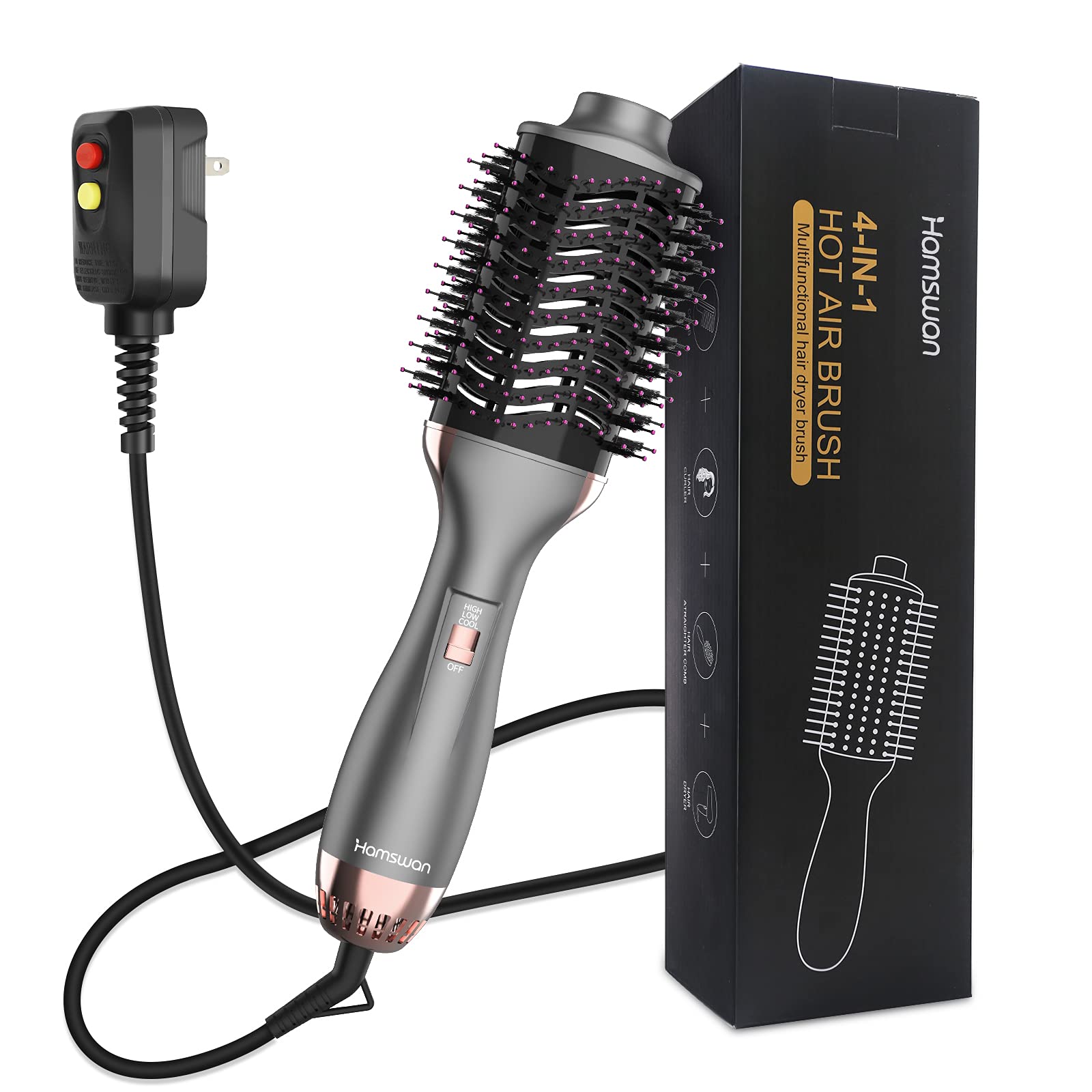 Buy Hair Dryer Brush Professional Blow Dryer Brush with 4 in 1 Ionic