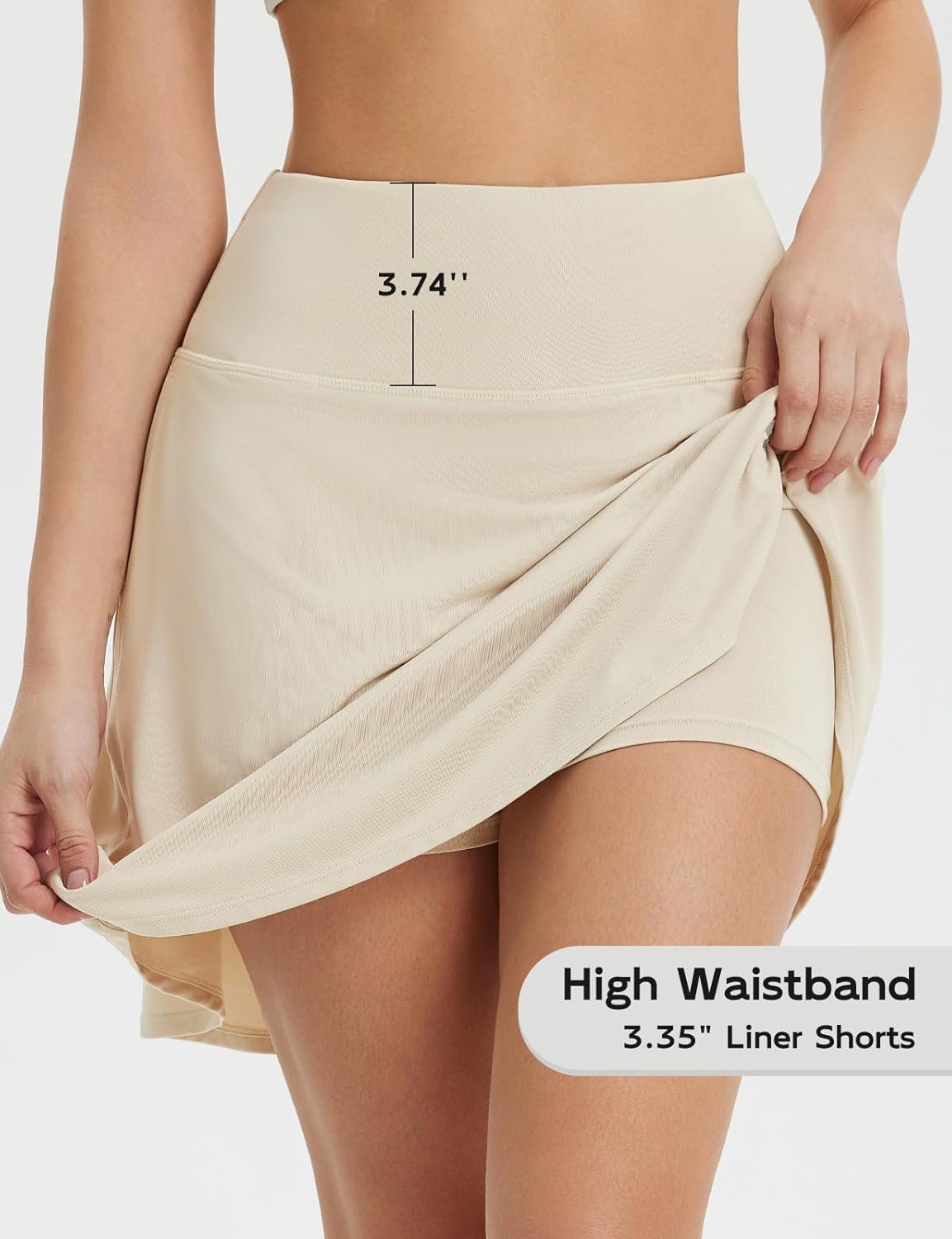 BALEAF Women's 18" Tennis Skorts Skirts Knee Length with Liner Shorts High Waisted Golf Pickleball Athletic with Pockets - Image 4