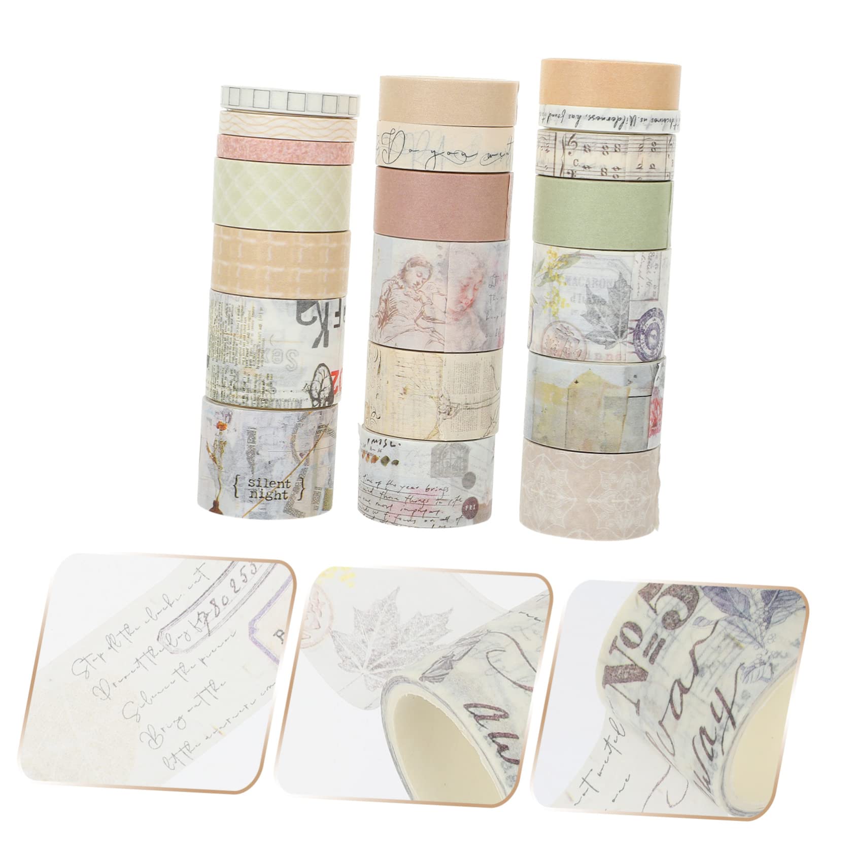 NUOBESTY 60rollen Washi Tape Vintage Design Selbstklebende Dekorationsbänder Für Scrapbooking Planer Und Für Kreative Projekte Und Persönliches Gestalten