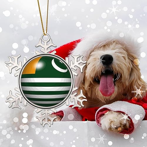 Vista 80 de Bandera de Kenia, adornos colgantes para árbol de Navidad, copo de nieve nacional, adorno de metal, recuerdo de Navidad, regalo de Kenia, decoración