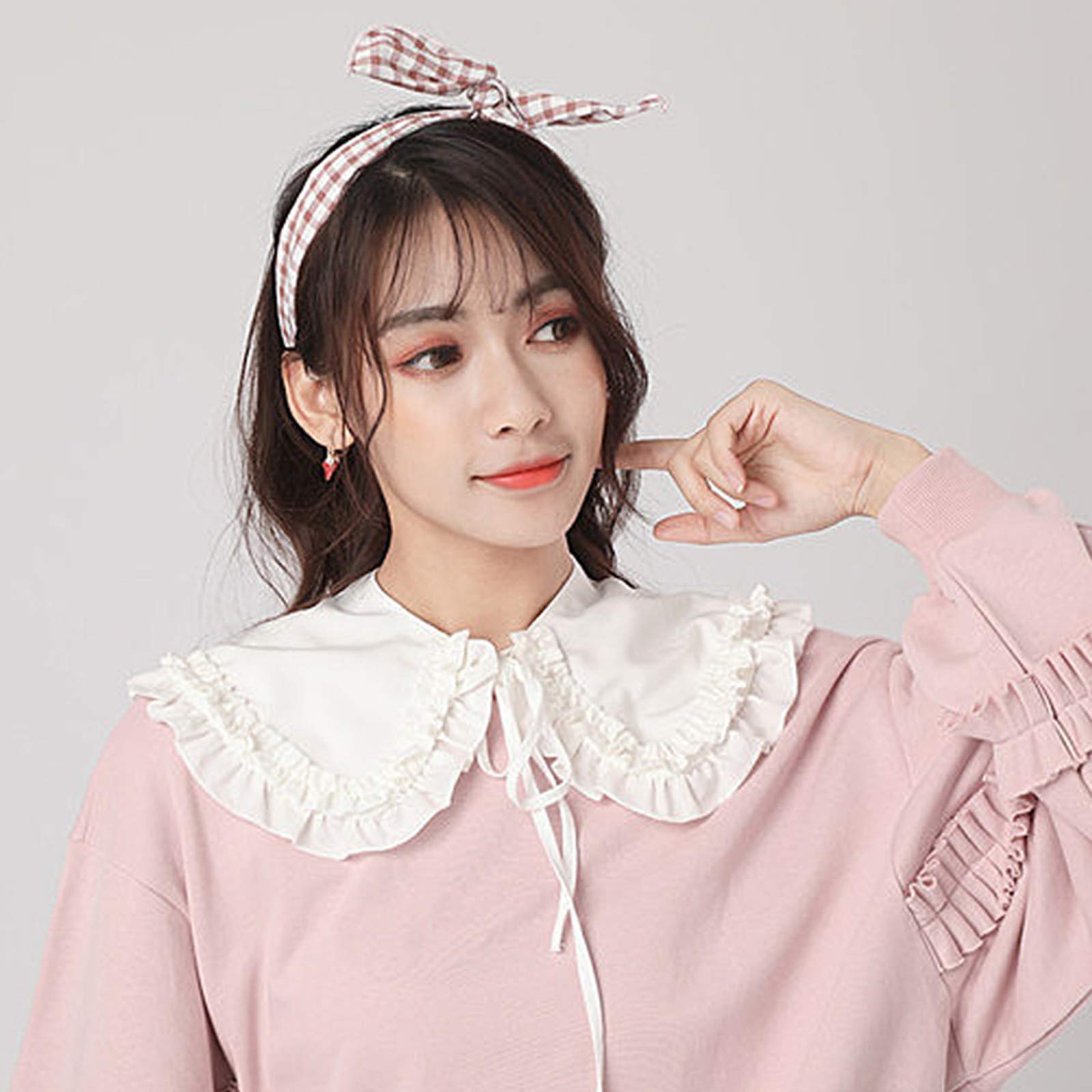 Amazon.co.jp: FLYLIN 付け襟 ビッグカラー レディース 女性 シャツ襟 