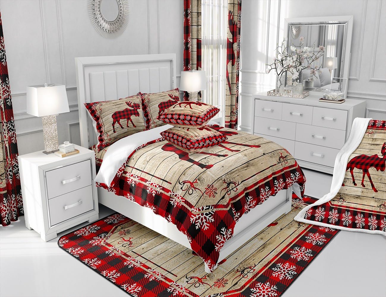 Couverture En Flanelle De Joyeux Noël, Imprimé Flocon De Neige, Peluche Douce Et Chaude Decoration De Maison Decorations Du Nouvel An 91533356