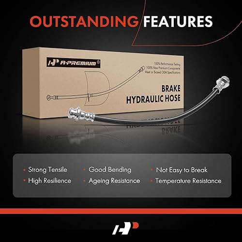 Miniatura 6 de A-Premium Manguera hidráulica de freno compatible con los modelos Nissan y Datsun - Juke 2011-2017, 720 1980-1982, 620 1978-1979 - Reemplazar #