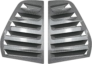 Car Rear Side Window Louvers Splitter Trim Rear Triangle Louver Window Sunshade Side Window Compatible for Golf 5(Carbon Fiber)