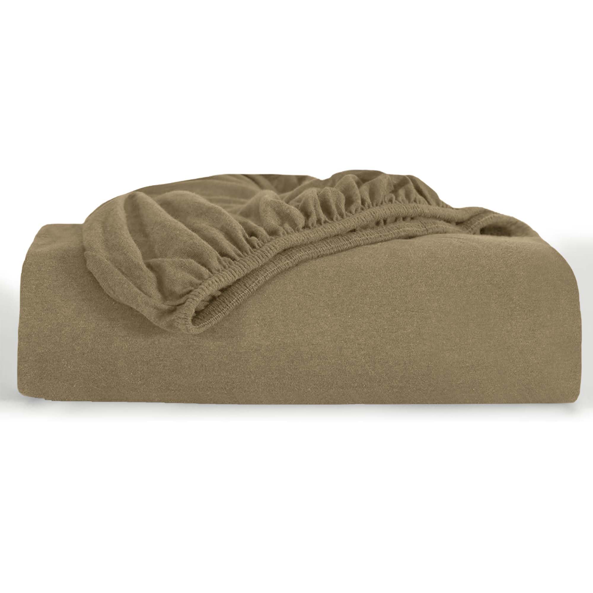 Oxford Homeware King Size Fitted Sheets, 30 Cm Deep Pocket Jersey Fitted Sheet Beige