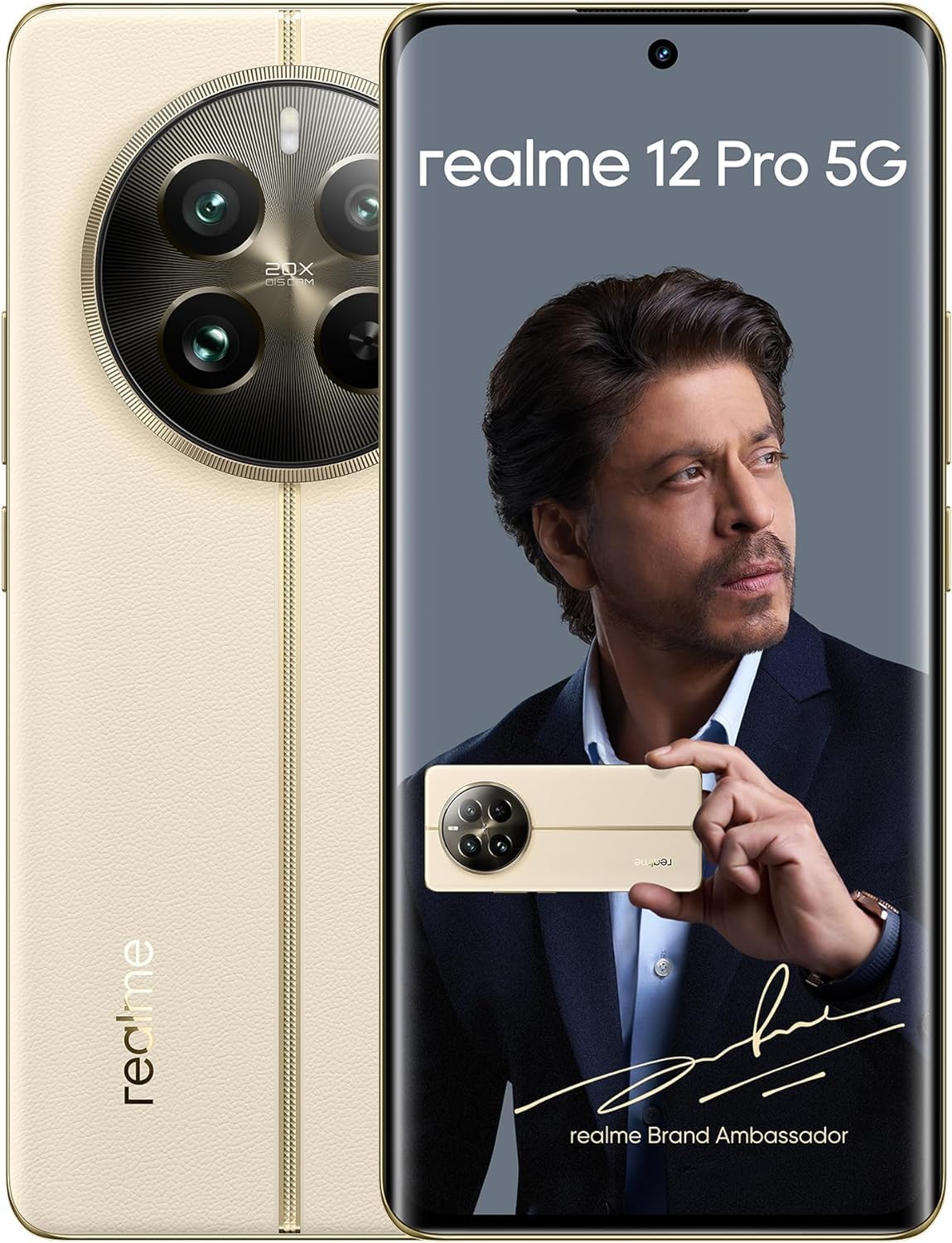 realme 12 Pro 5G Dual SIM (Navigator Beige 8GB RAM, 256GB ROM) |32MP Telephoto Portrait Camera |120Hz Curved Vision Display |Qualcomm Snapdragon® 6 Gen 1 | 12 Months Warranty - Middle East Version