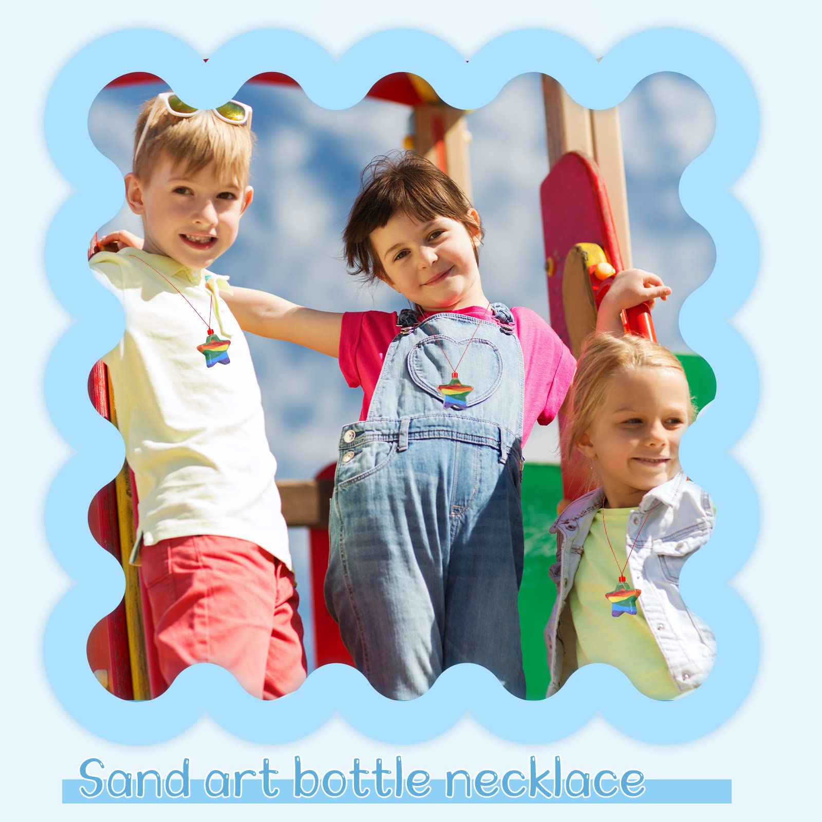 Amazon.co.jp: Yinkin 星型サンドアートボトルネックレス 50個 DIY