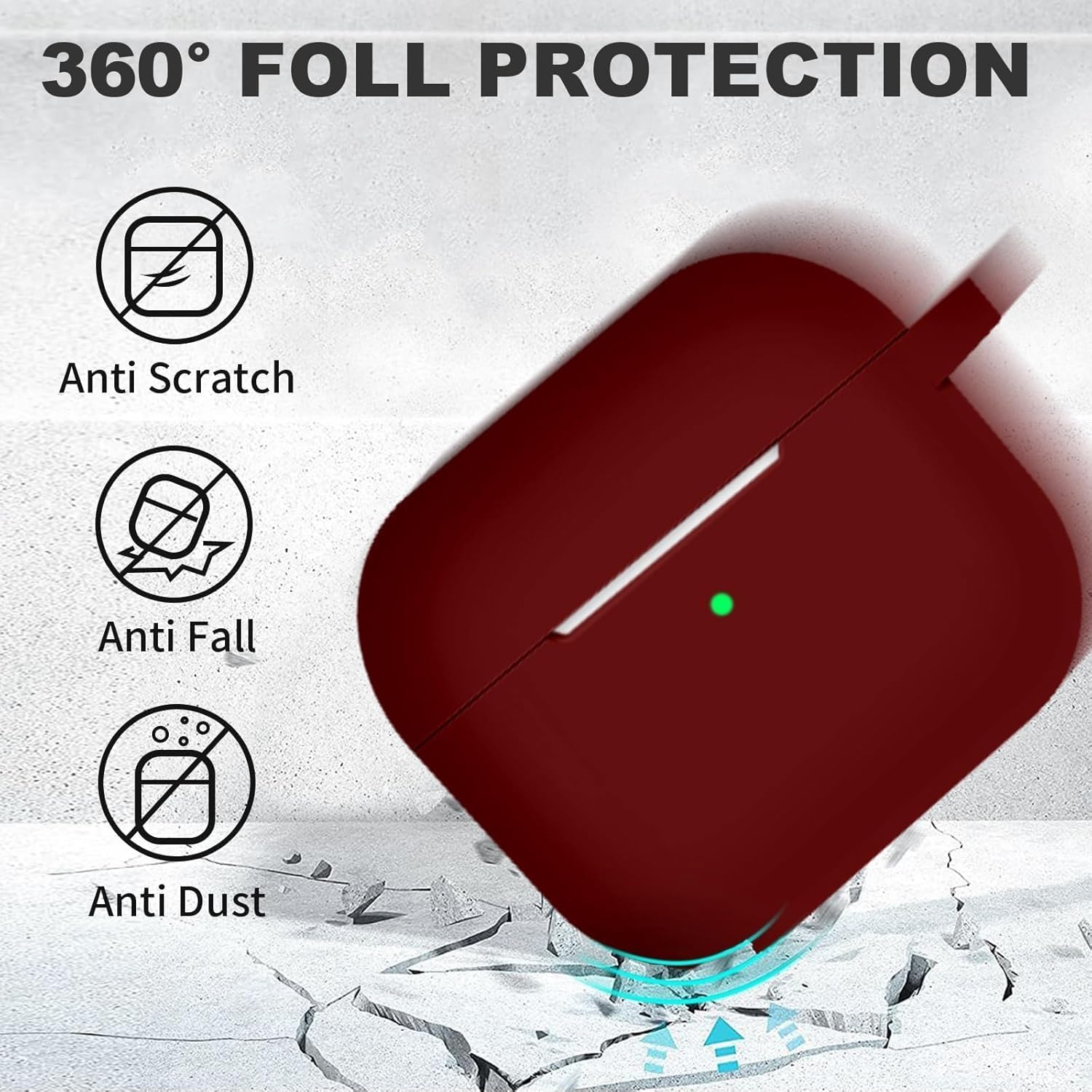 غطاء حماية لسماعات ايربودز برو 3: جراب حماية من السيليكون النا... - view 3