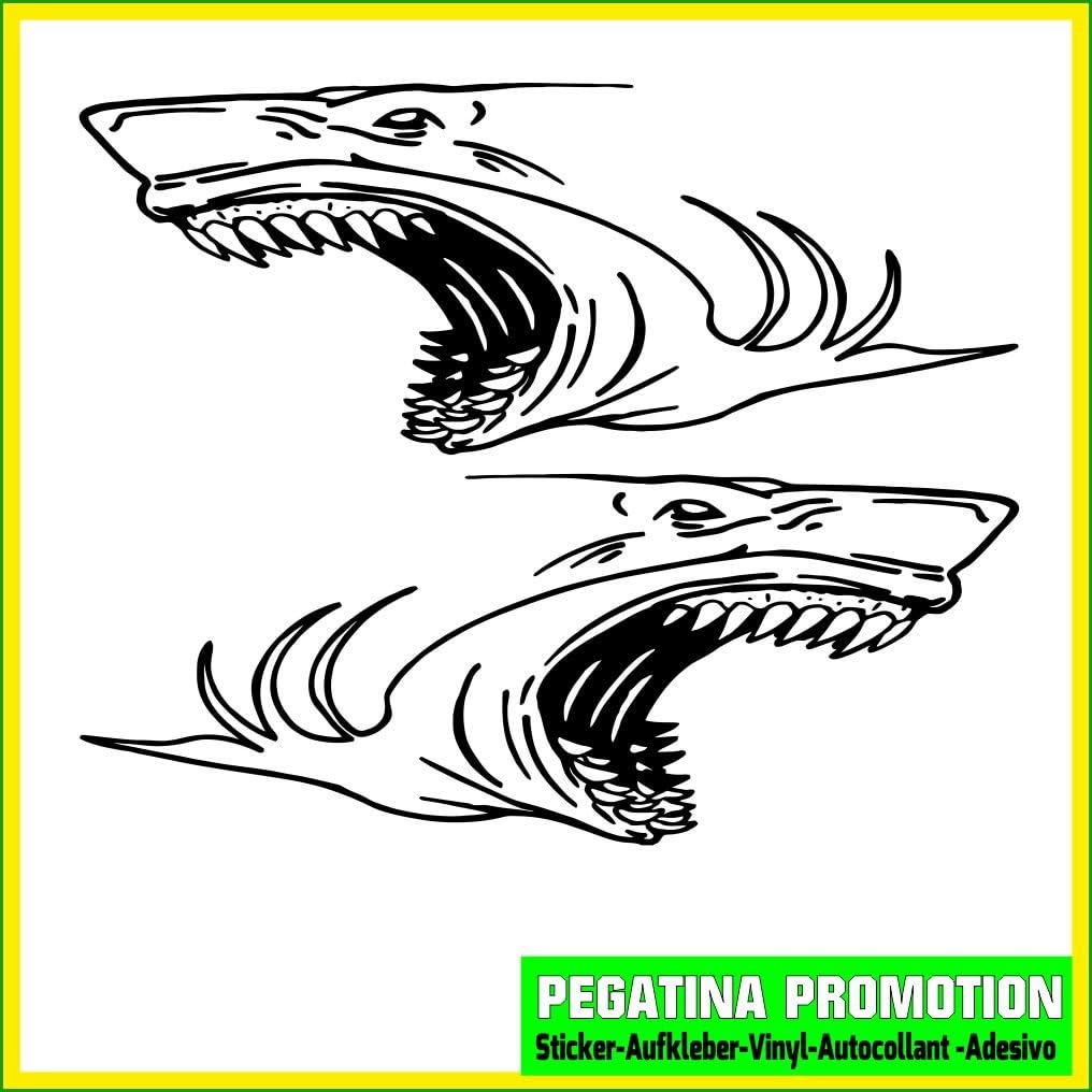 2 pcs. "BOAT STICKER TYP18" each ca. 30x20 cm High Quality Sticker Decal Decals for boats, Vinyl Stickers decals, car, window, van, tile , kitchen, bathroom, Self Adhesive ,20 colors available, Fish,Shark,FISHBONE SAILING,