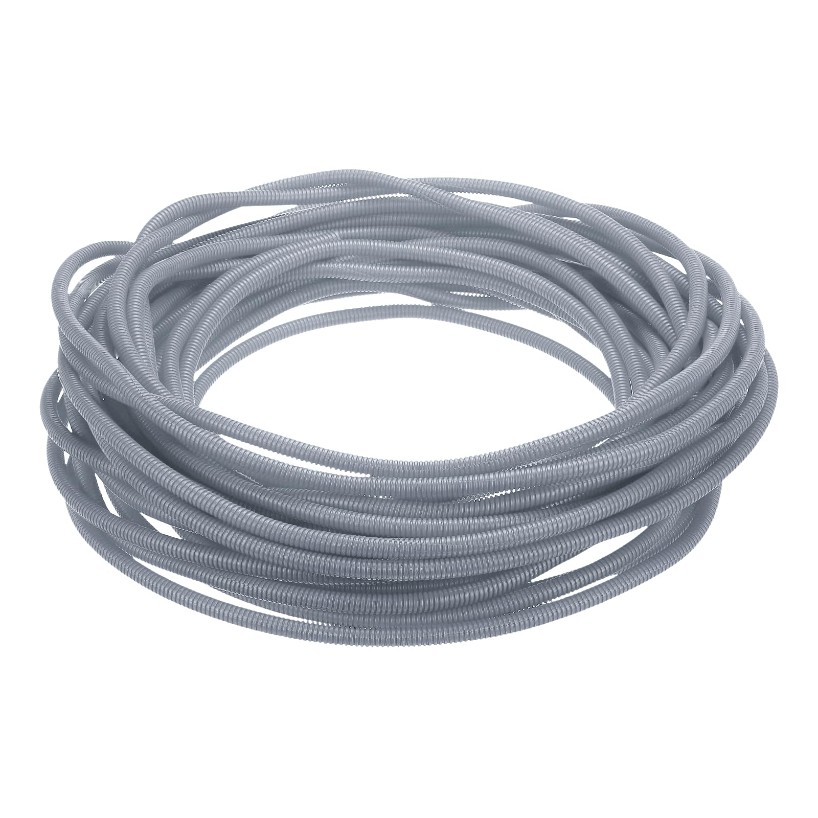 sourcing map Split Wire Loom Tubing 3/8"(10mm) ID 100FT(30m) Wire Loom Tubing Heat & Cold Resistant -40F to 257F Plastic Flexible Conduit Cord Protector for Electrical Wires Cable, Gray