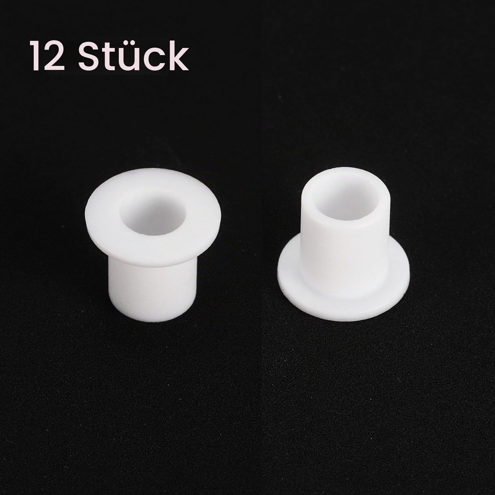 Produktbild von 10 PVC-Buchsen Weiß – Innendurchmesser 8 Mm, Außendurchmesser 11 Mm (UK-Hersteller)
