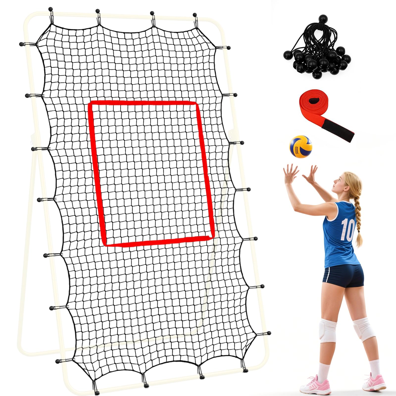  Volleyball Rebounder Net Replacement for Training Sports Enthusiasts at Home and Gym
| 7×4FT Volleyball Rebounder Net w