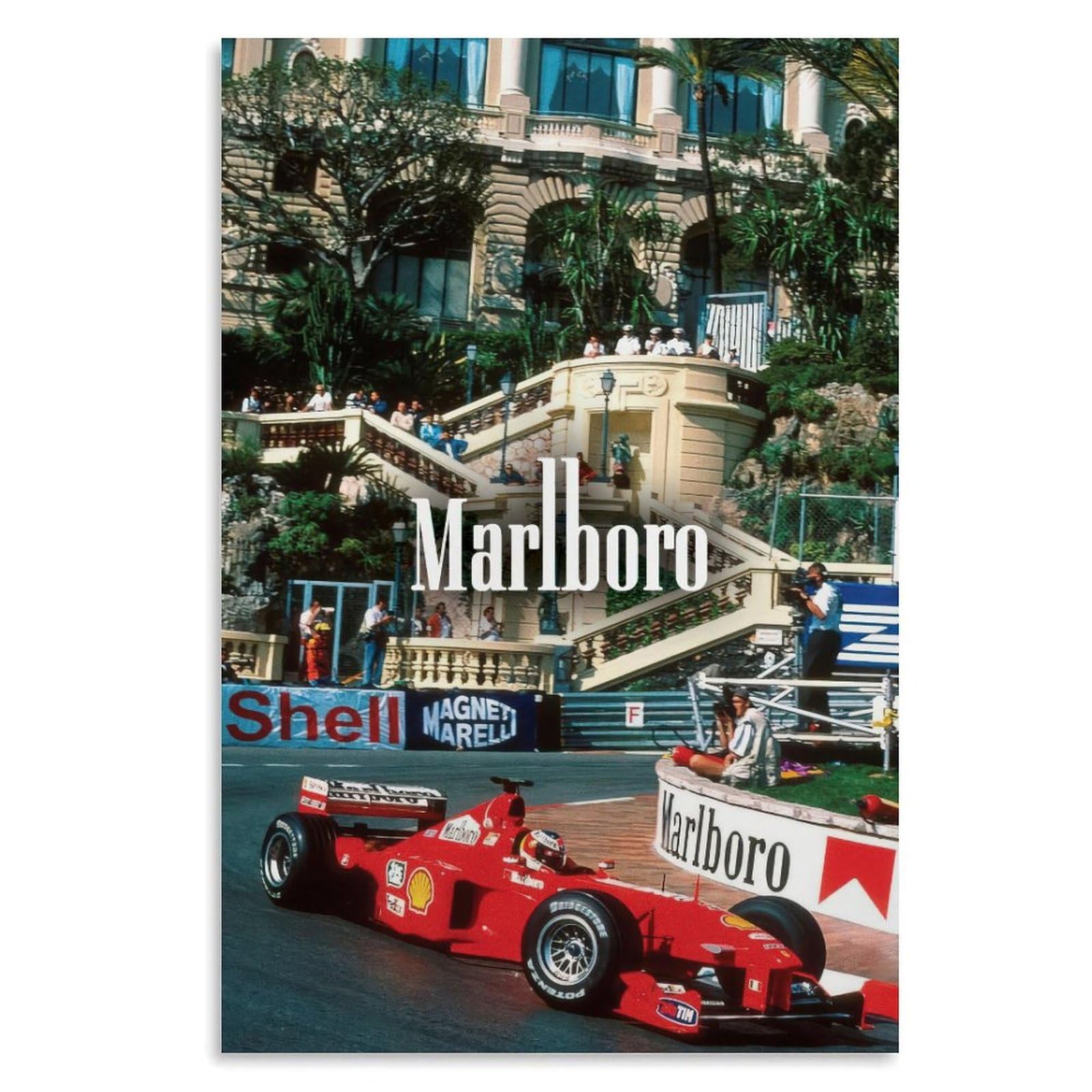 NBHYK Marlboro F1 Posters Formula 1 Poster For Walls Racing Car Wall Art For Home Decor Office Decor Unframe-style 16x24inch(40x60cm)