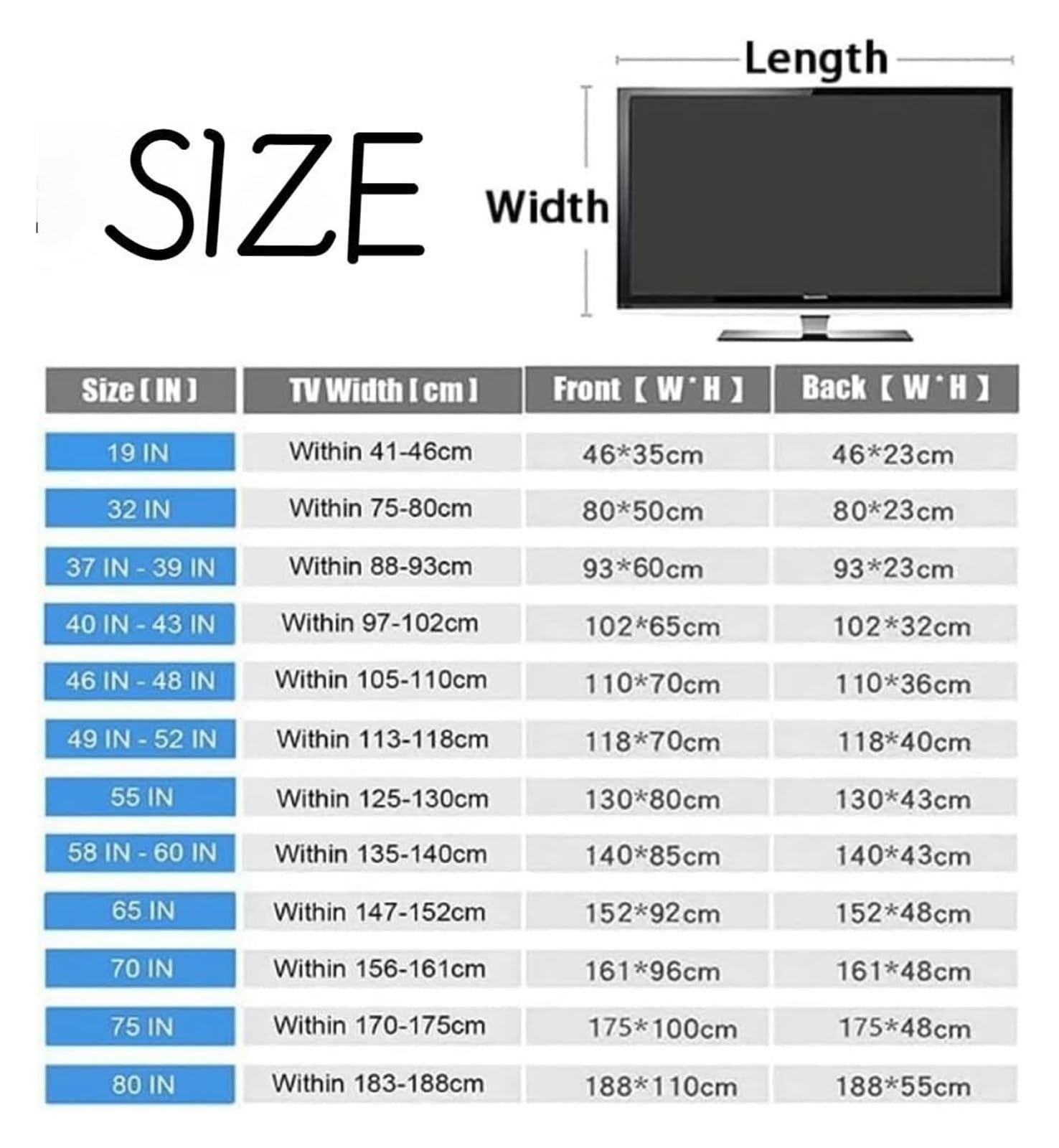 Osłona do telewizora, Etui ochronne na płaskie/zakrzywione telewizory z rozciągliwej tkaniny(Flower2,70inch)