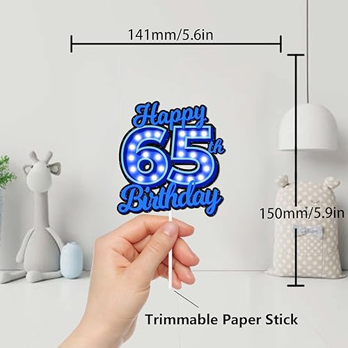 Miniatura 107 de Blue Glitter Happy Birthday 15th Cake Topper Let’s Glow Crazy Party Theme Decoration Supplies Boys Girls Happy Birthday 15 Anniversary Party Decor