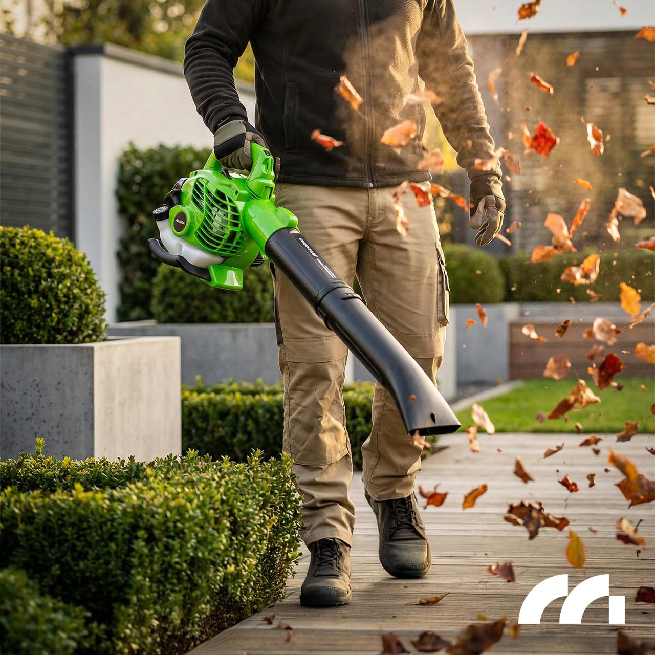 Benzin Laubsauger Laubbläser Gartenstaubsauger mit Häcksler MalTec MasterBlow7500W Motor 2-Takt 26cc Staubsauger Schredder