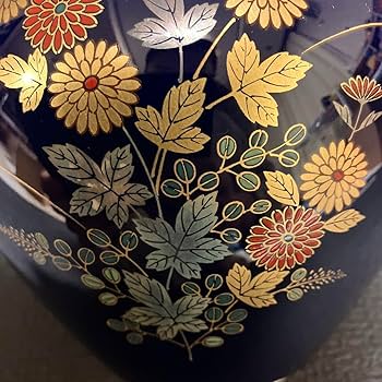Amazon.co.jp: 有田焼 香蘭社 花瓶 花器 花入 ルリ釉 瑠璃釉
