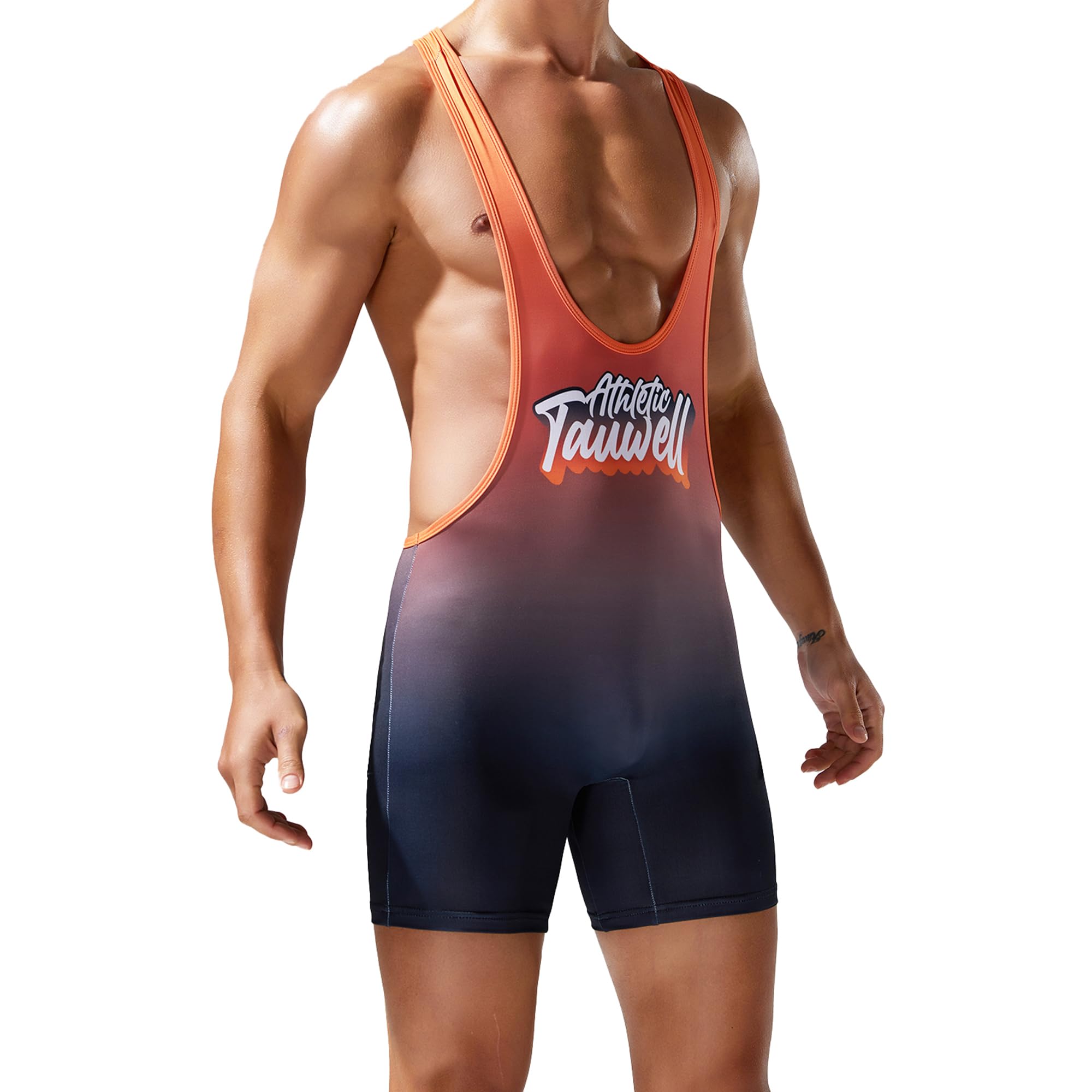 YUFEIDA Camisetas deportivas para hombre, ropa interior activa, boxeador de una pieza, ropa de lucha libre, body de capas base activas