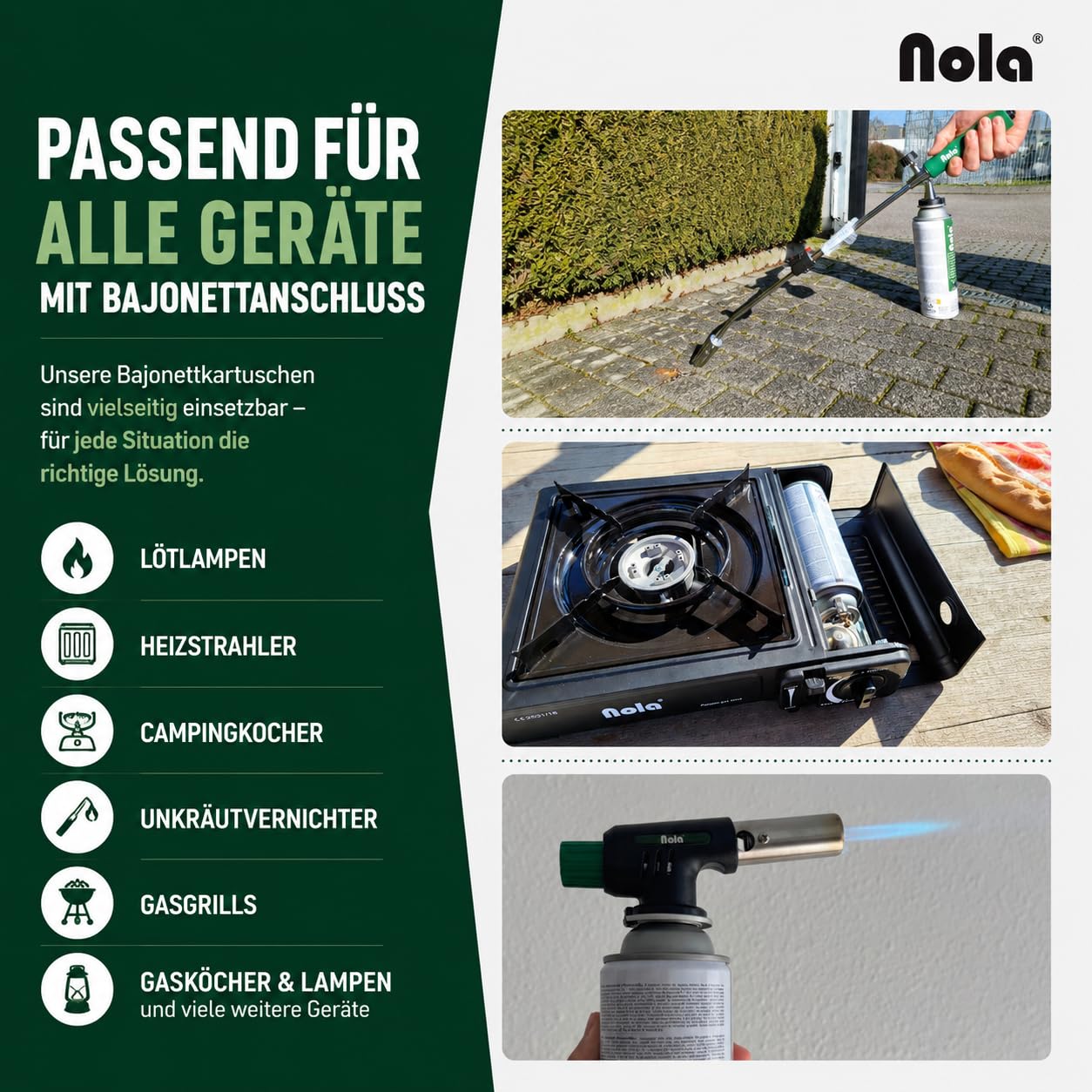 NOLA 4 x 8 x 12 x 16 x 28 x 227 g cartuccia gas butano con valvola a baionetta universale gas butano bombole per gas da campeggio per fornelli a gas, riscaldamento a gas da campeggio (28 x 707,