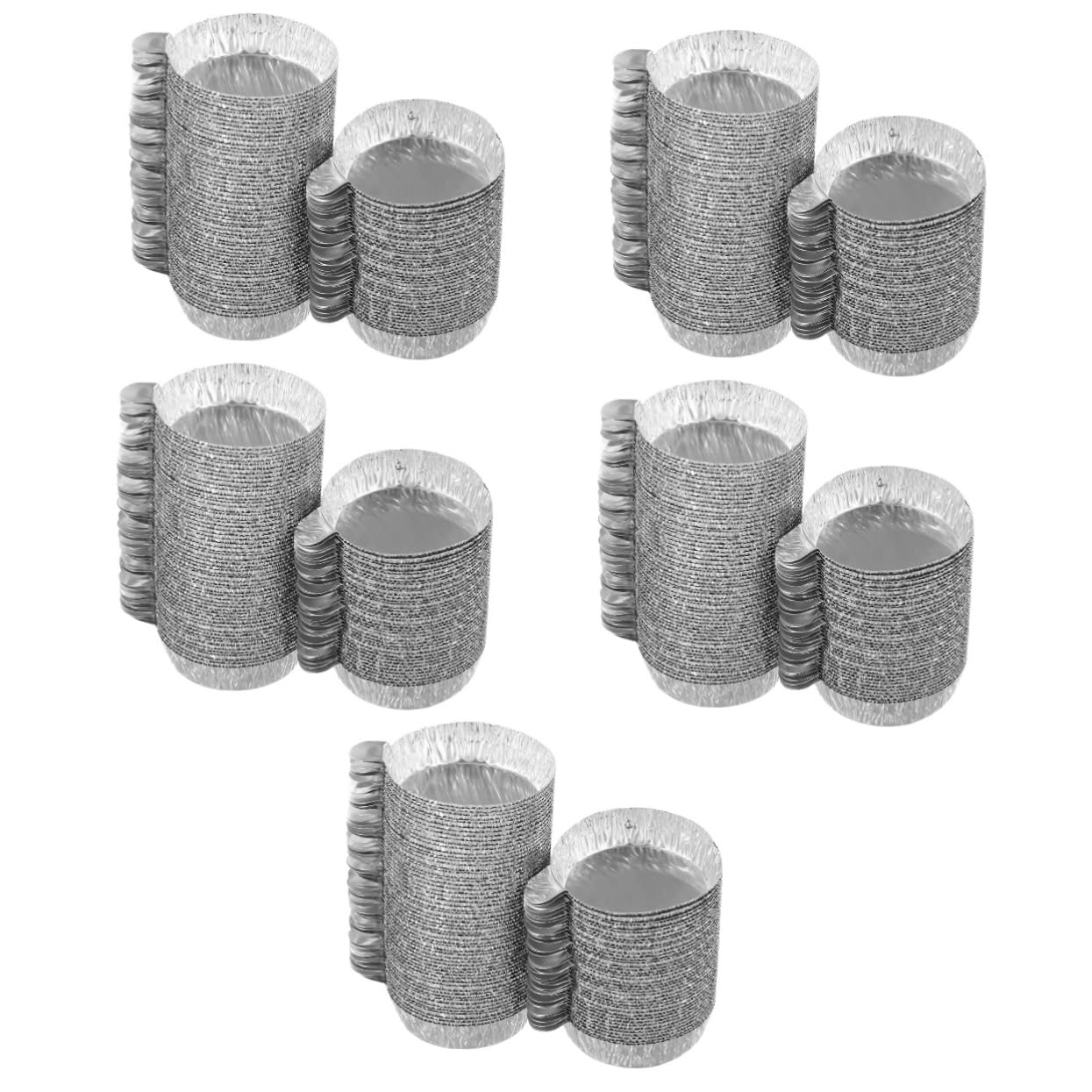 NUOBESTY 5 Series Plato De Pesaje Bandeja Sartenes Platillo De Balanza Platillos De Pesaje De Aluminio Plato De Pesas De Laboratorio Platillo De Pesaje Papel De Aluminio Plata 100 Piezas*5